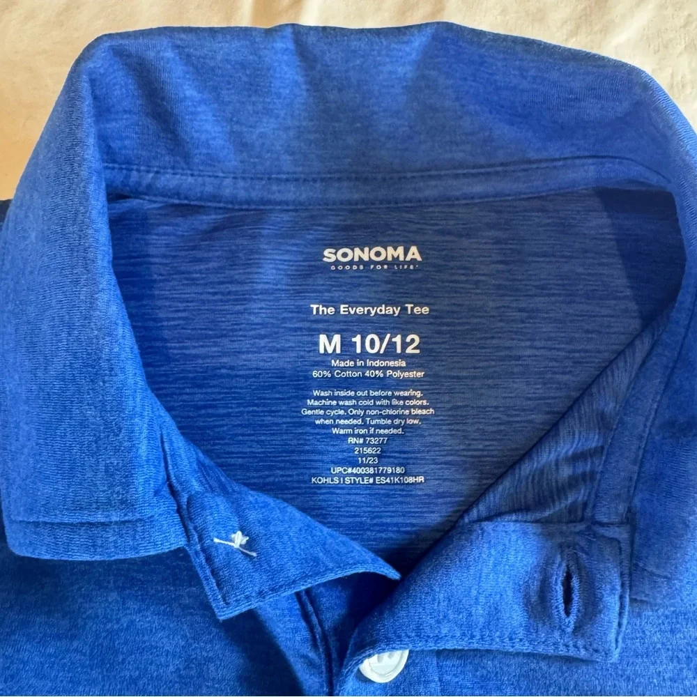 NWOT Sonoma Kids'‎ Bright Blue Polo Shirt